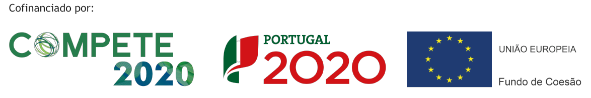 Logótipos (COMPETE 2020, PORTUGAL 2020 e UE)